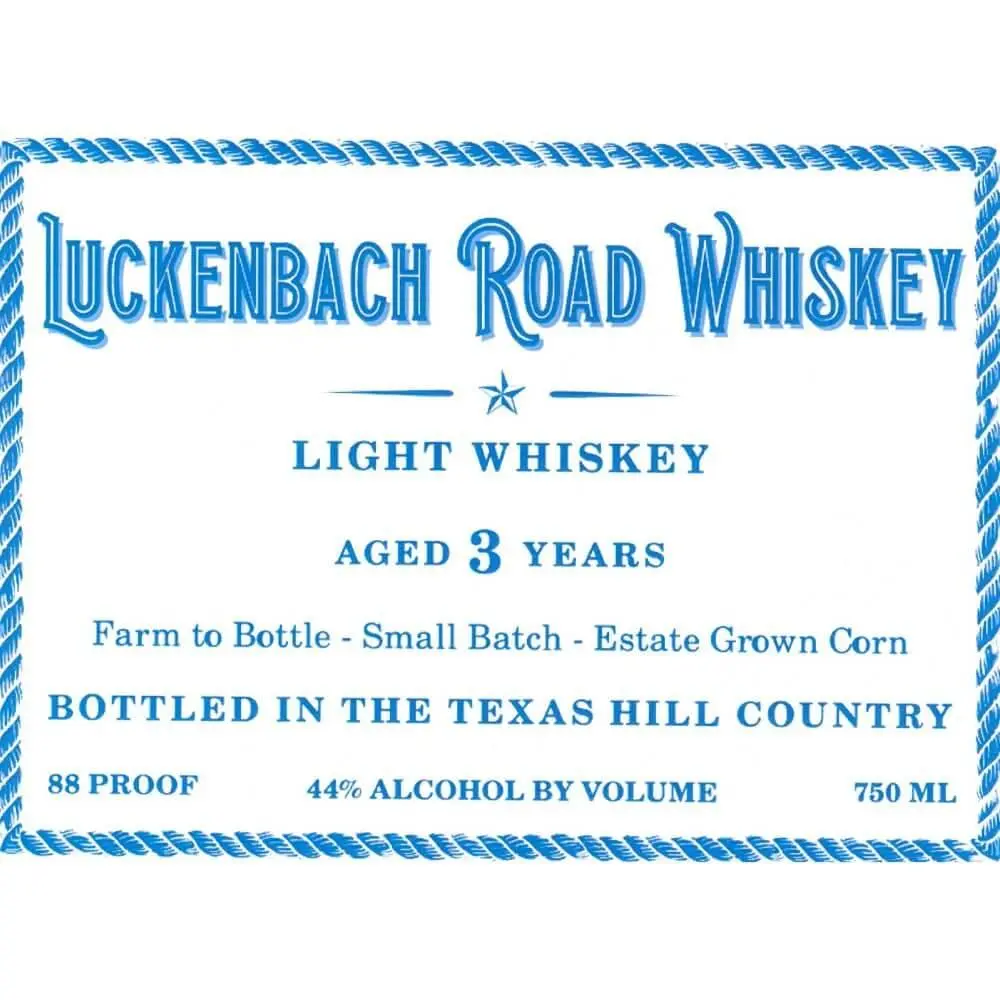 Luckenbach Road Light Whiskey - Image 2