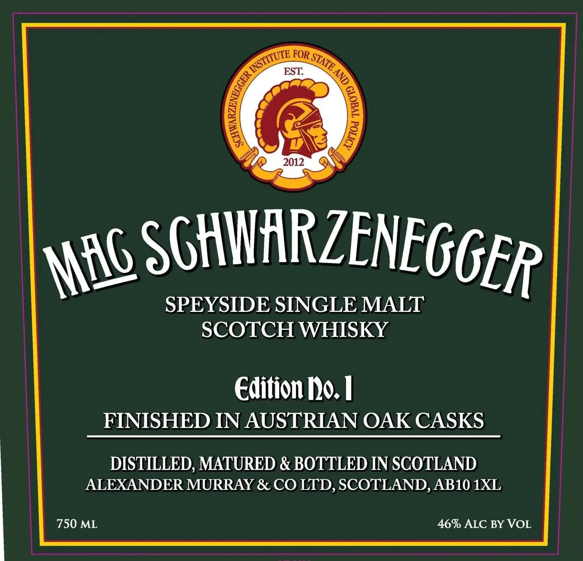 MacSchwarzenegger Single Malt Edition No. 1 Finished In Australian Oak Cask