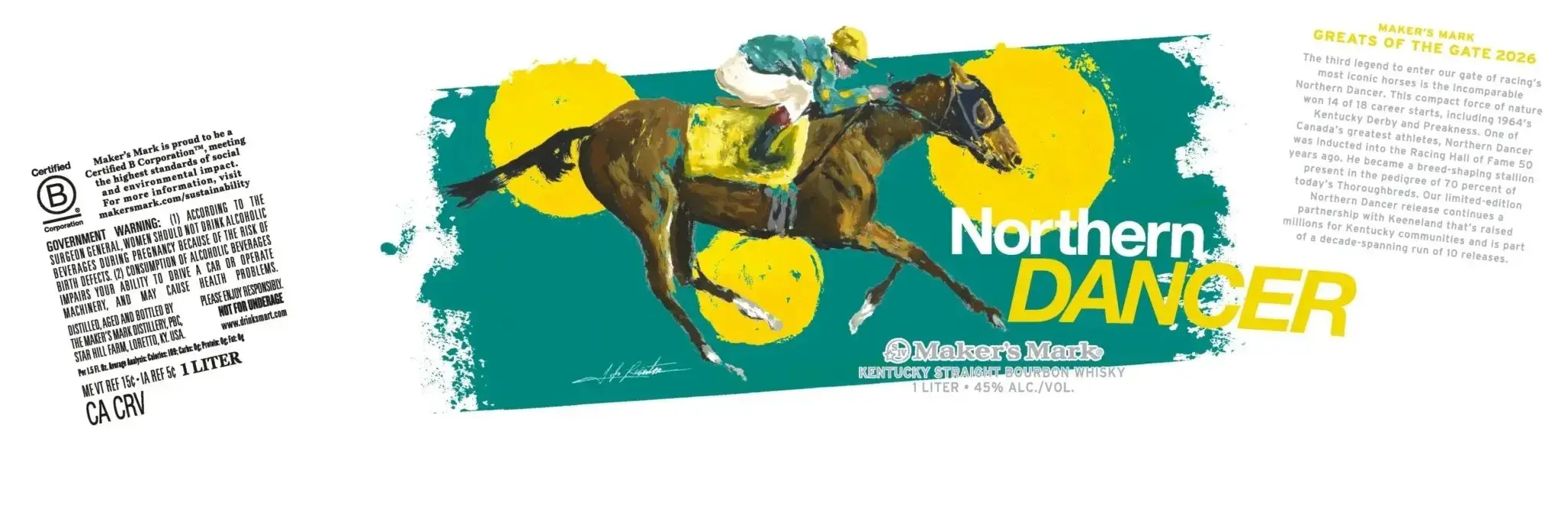 Maker’s Mark “Northern Dancer” Limited Edition Bourbon Whisky 1L - Image 2