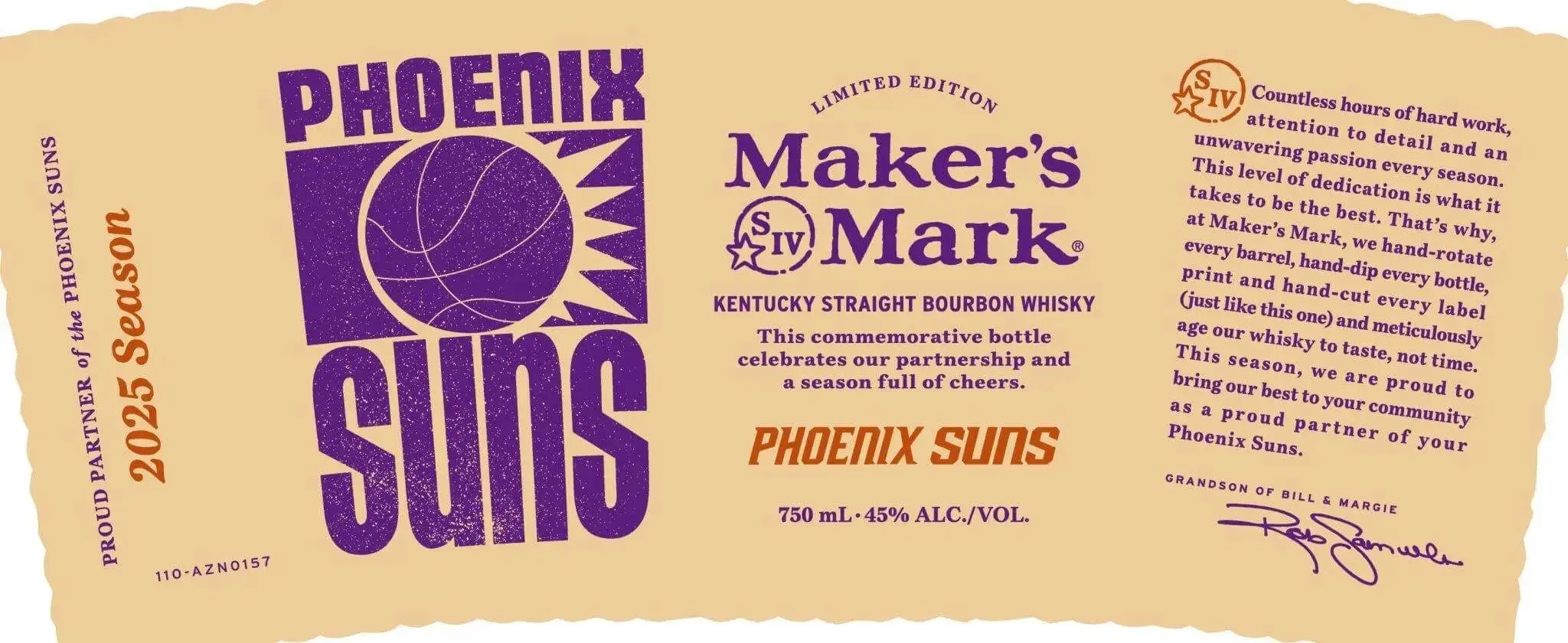Maker’s Mark Phoenix Suns 2025 Season Limited Edition Bourbon