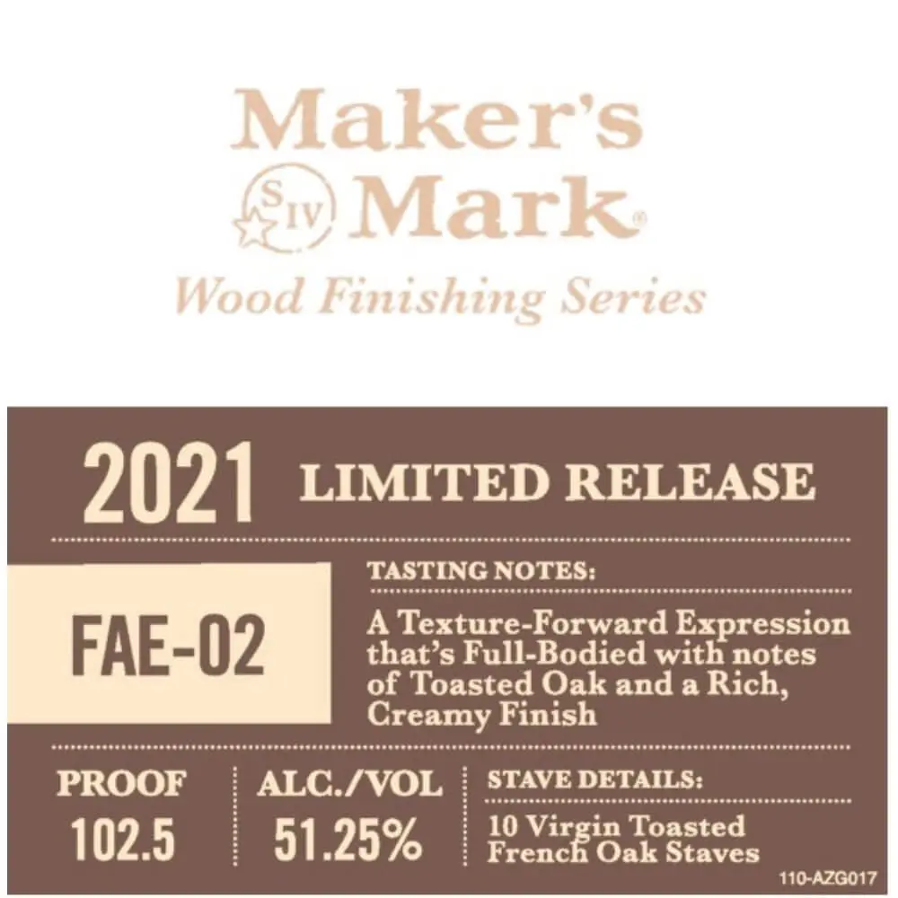 Maker’s Mark FAE-02 Wood Finishing Series 2021 - Image 2