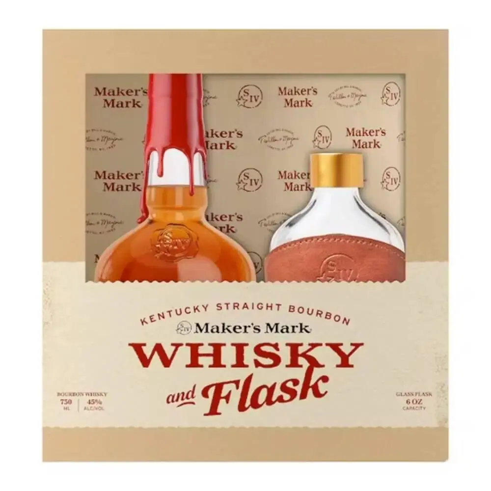 Maker's Mark Whisky and Flask