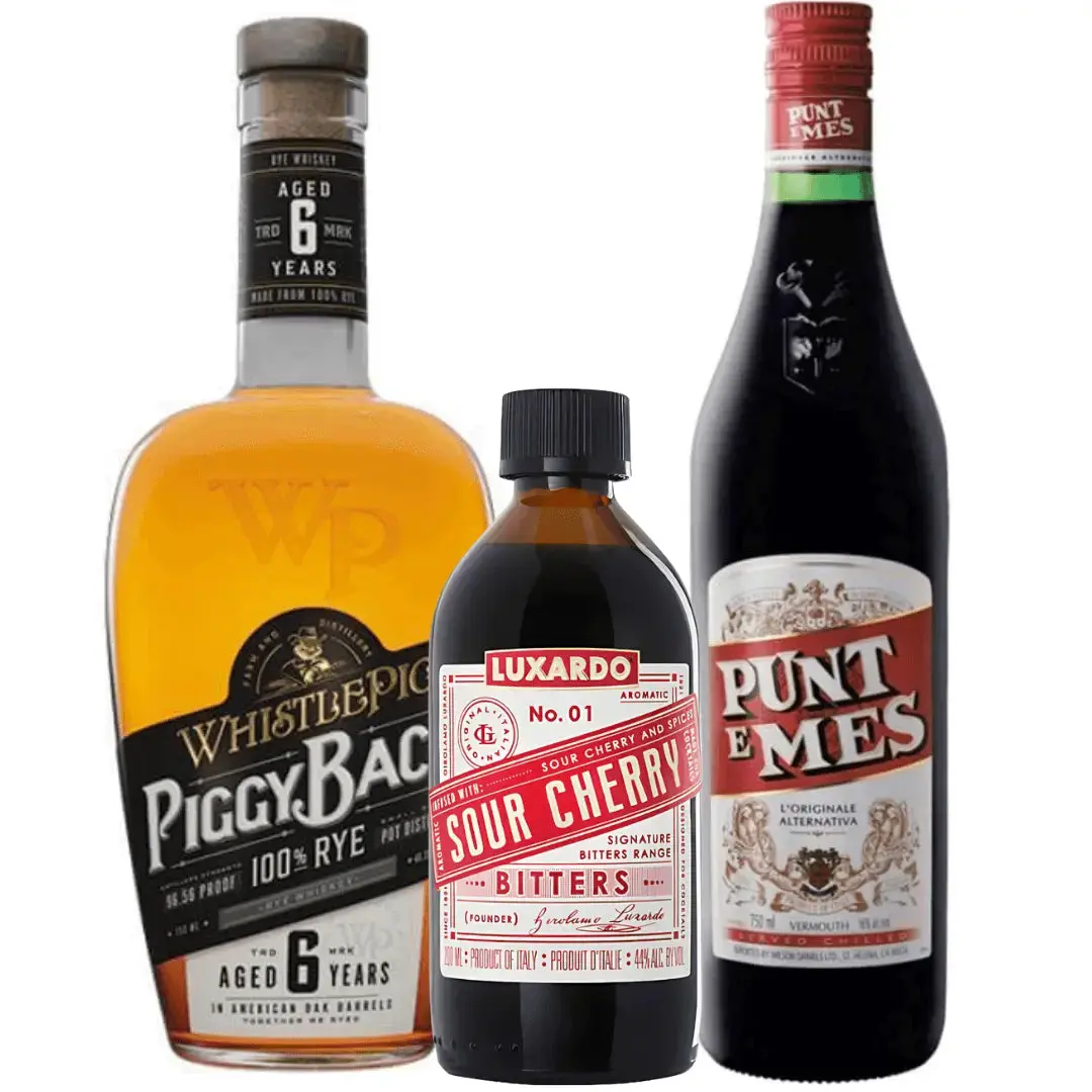 Manhattan Cocktail Kit – WhistlePig, Punt E Mes & Luxardo Bitters