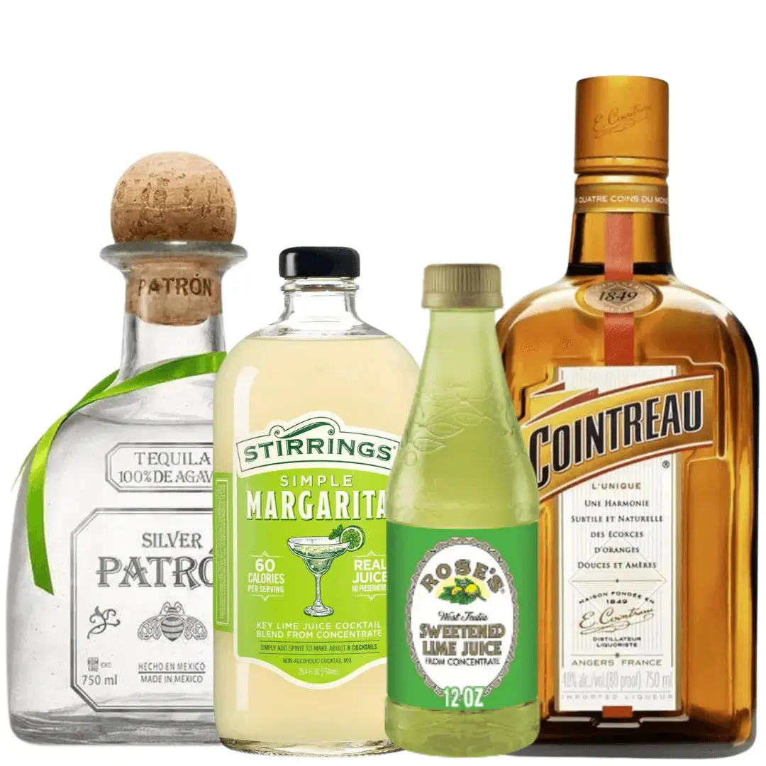 Margarita Cocktail Kit: Patrón, Cointreau, Stirrings Mix & Rose’s