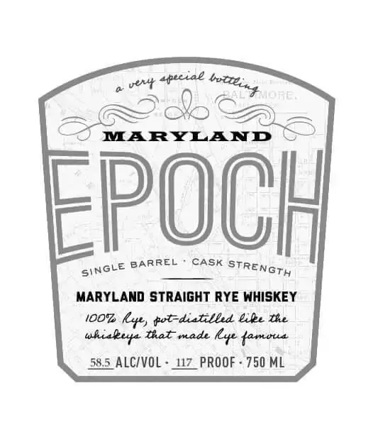 Maryland Epoch Straight Rye Whiskey Single Barrel Cask Strength