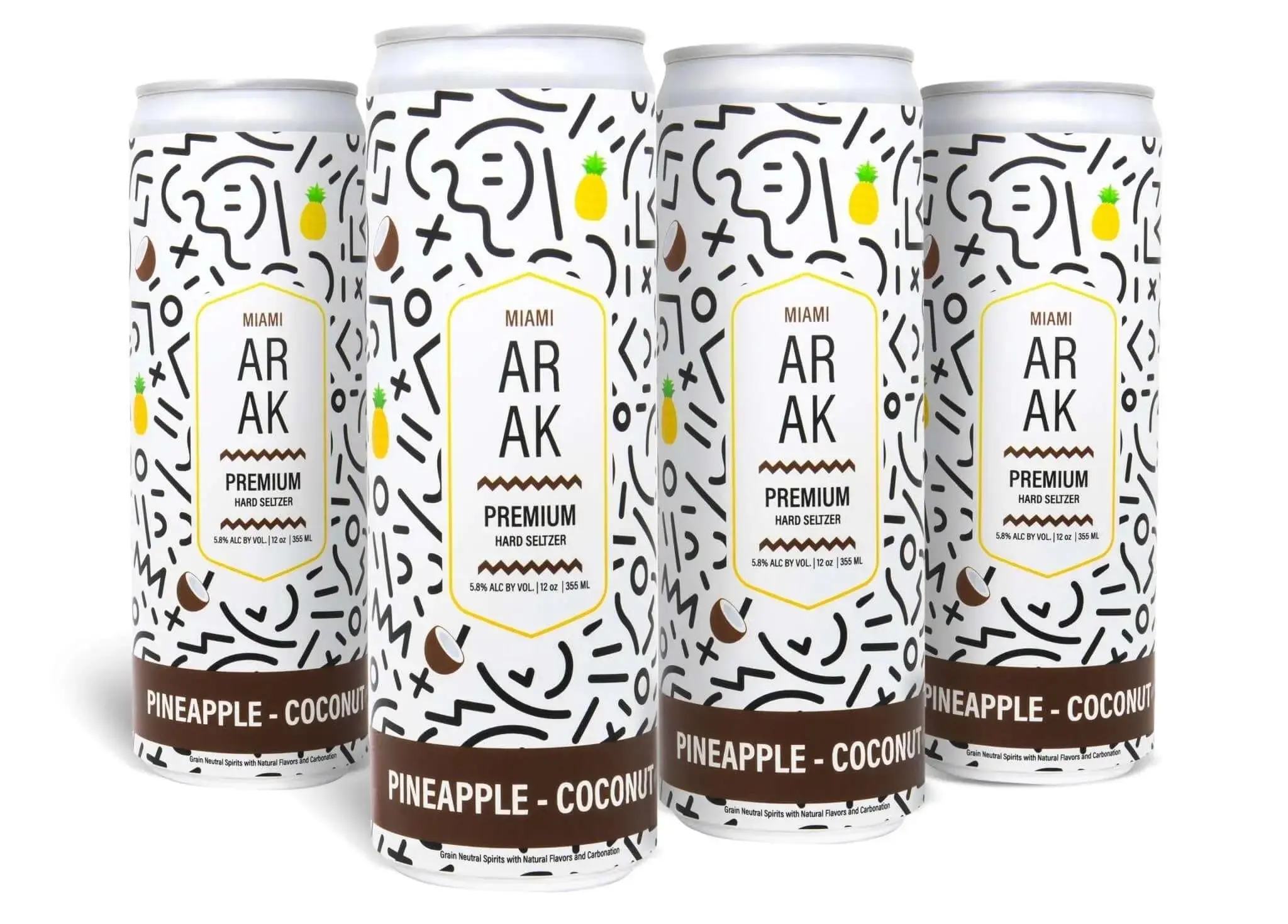 Miami Arak Pineapple Coconut Seltzer