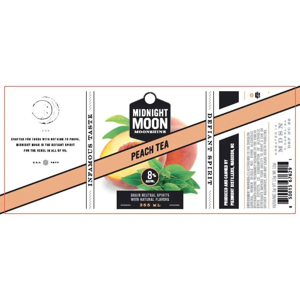 Midnight Moon Peach Tea Moonshine Cocktail 4pk - Image 2