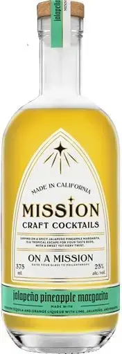 Mission Craft Cocktails Jalapeno Pineapple Margarita 375ml 6 Pack