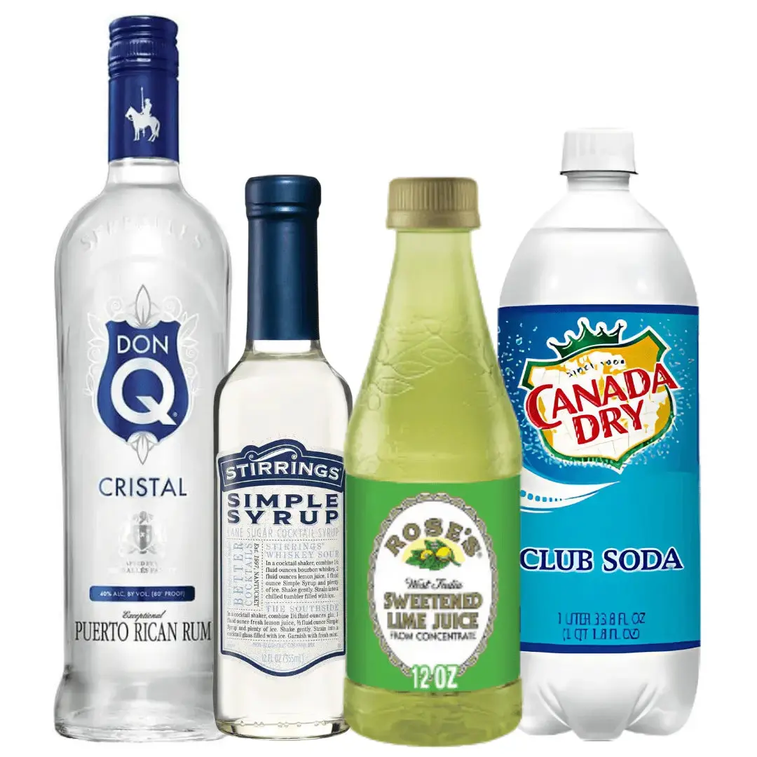 Mojito Cocktail Kit: Don Q, Rose’s, Stirrings Simple Syrup & Club Soda