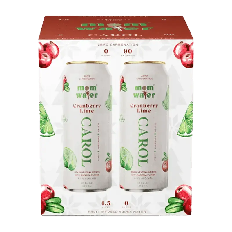 Mom Water Carol - Cranberry Lime Cocktail 12.oz 4 Pack