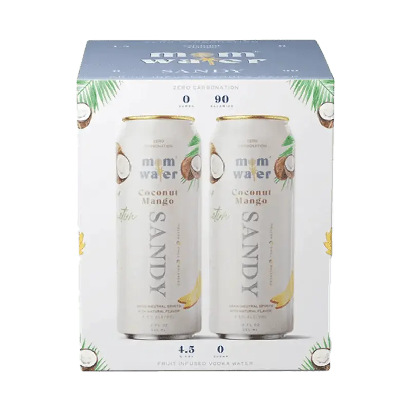 Mom Water Sandy - Coconut Mango Cocktail 12.oz 4 Pack