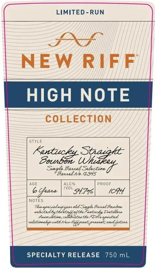 New Riff High Note Collection Kentucky Straight Bourbon Whiskey