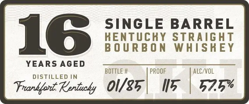 O.K.I. 16-Year Aged Single Barrel Kentucky Straight Bourbon Whiskey - Image 2