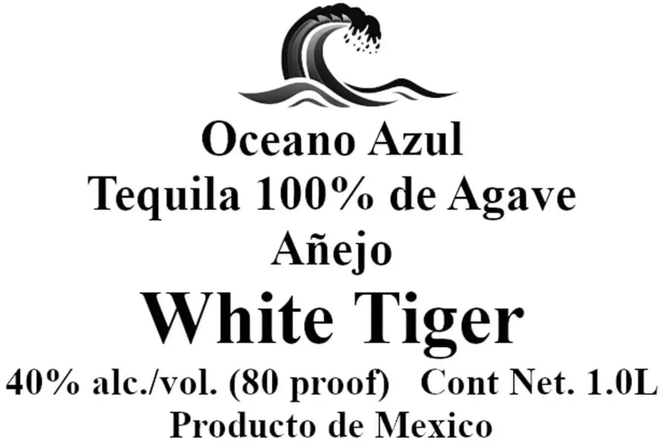 Oceano Azul White Tiger Añejo Tequila 100% Agave - Image 2