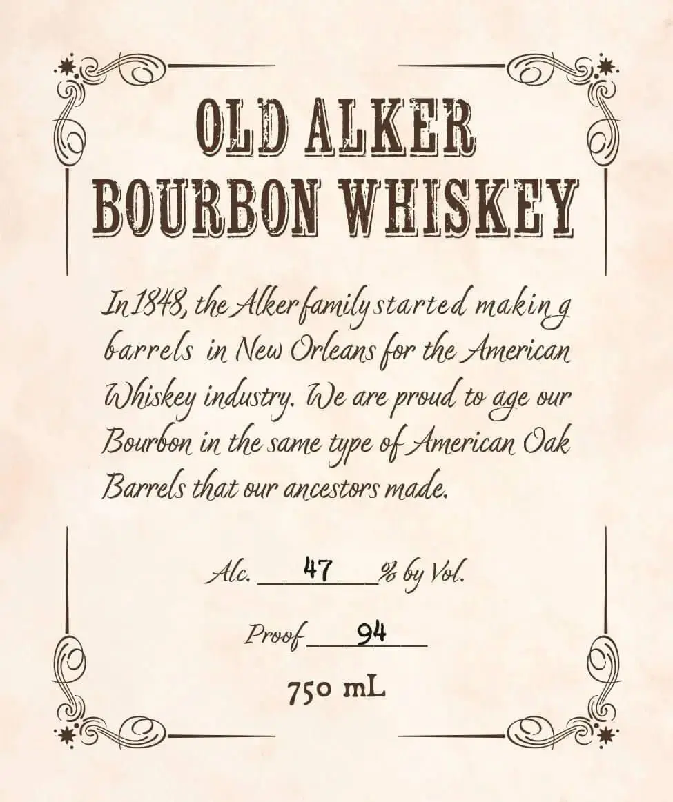Old Alker Bourbon Whiskey