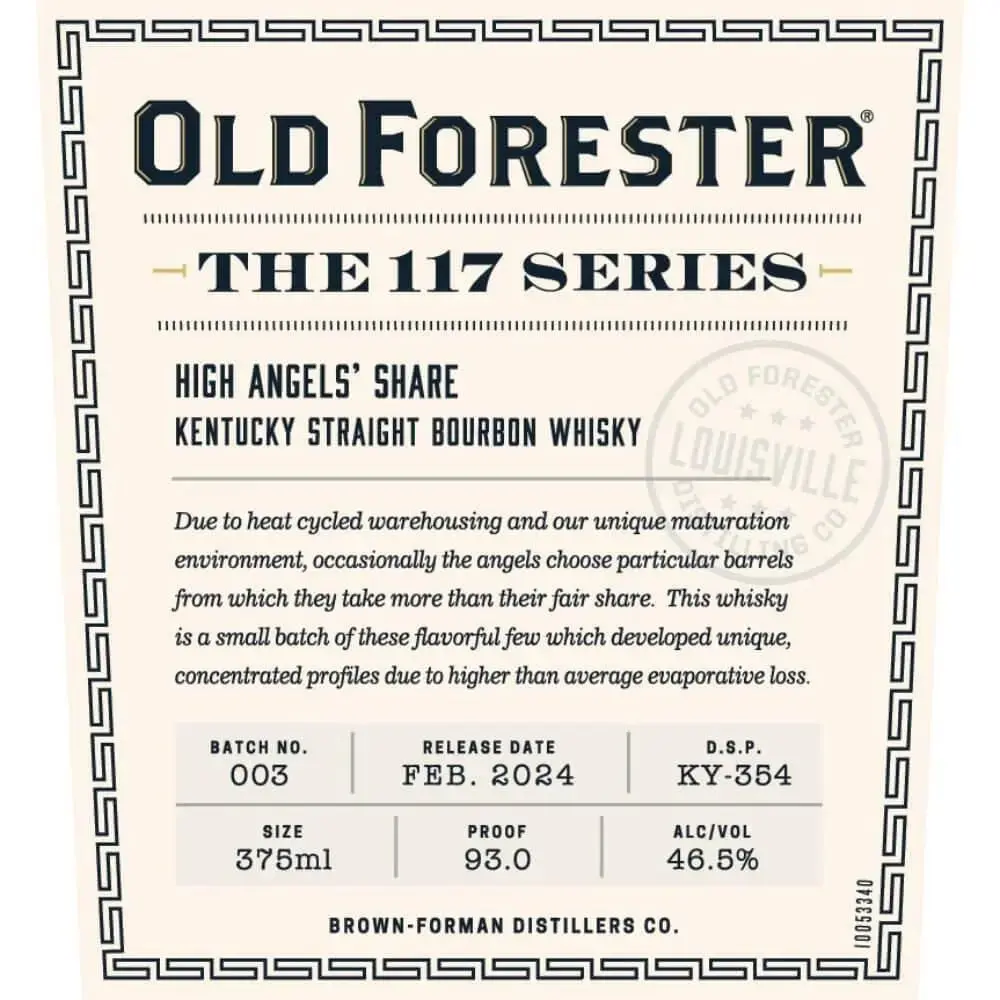 Old Forester 117 Series High Angels’ Share 2024 Release - Image 2