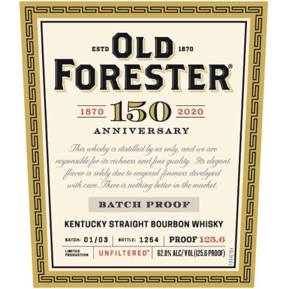 Old Forester 150th Anniversary Batch Proof Bourbon Set Batch 1, 2 & 3 - Image 2