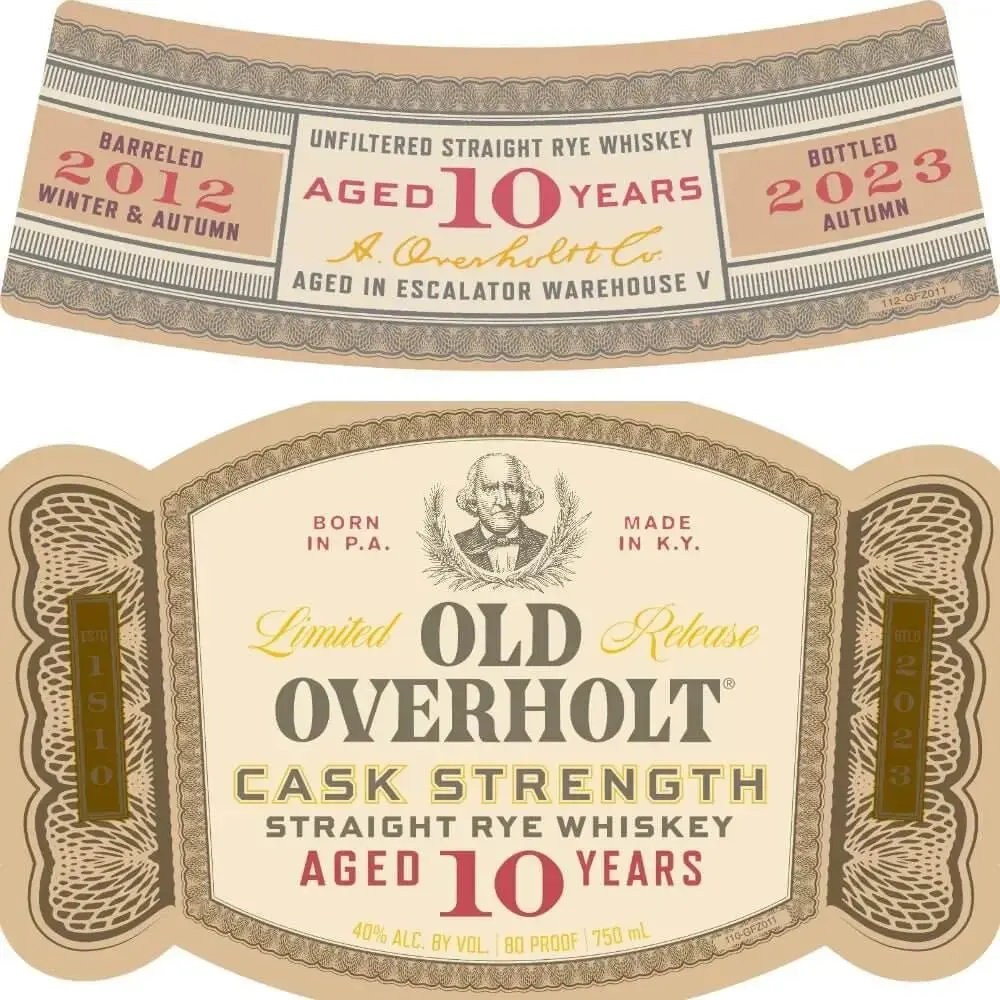Old Overholt 10 Year Old Cask Strength Straight Rye - Image 2