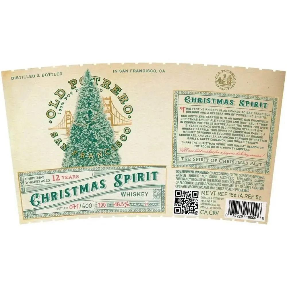Old Potrero 2025 Christmas Spirit Whiskey 9 Year Limited Edition 700mL - Image 2