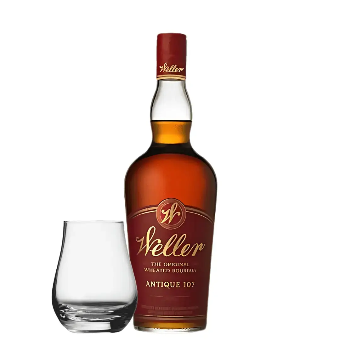 Old Weller Antique 107 Wheated Bourbon with Spey Dram Glass