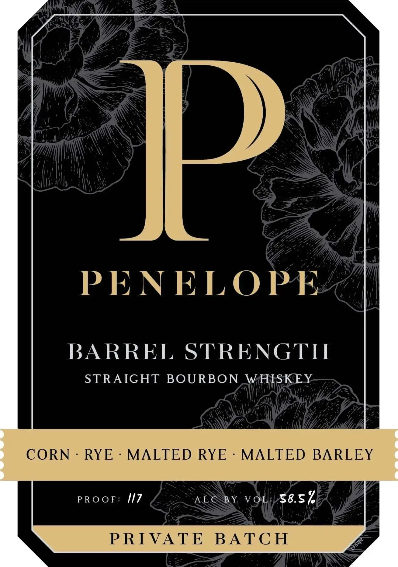 Penelope Bourbon Barrel Strength Private Batch 5 Year Straight Bourbon Whiskey