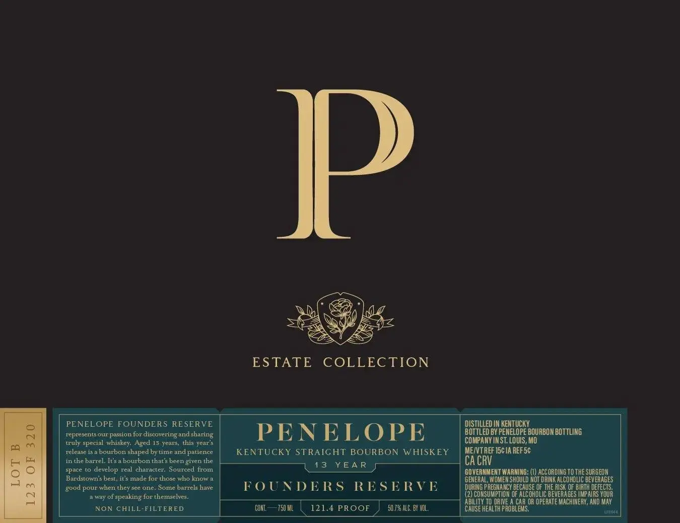 Penelope Founders Reserve 13 Year Kentucky Straight Bourbon Whiskey