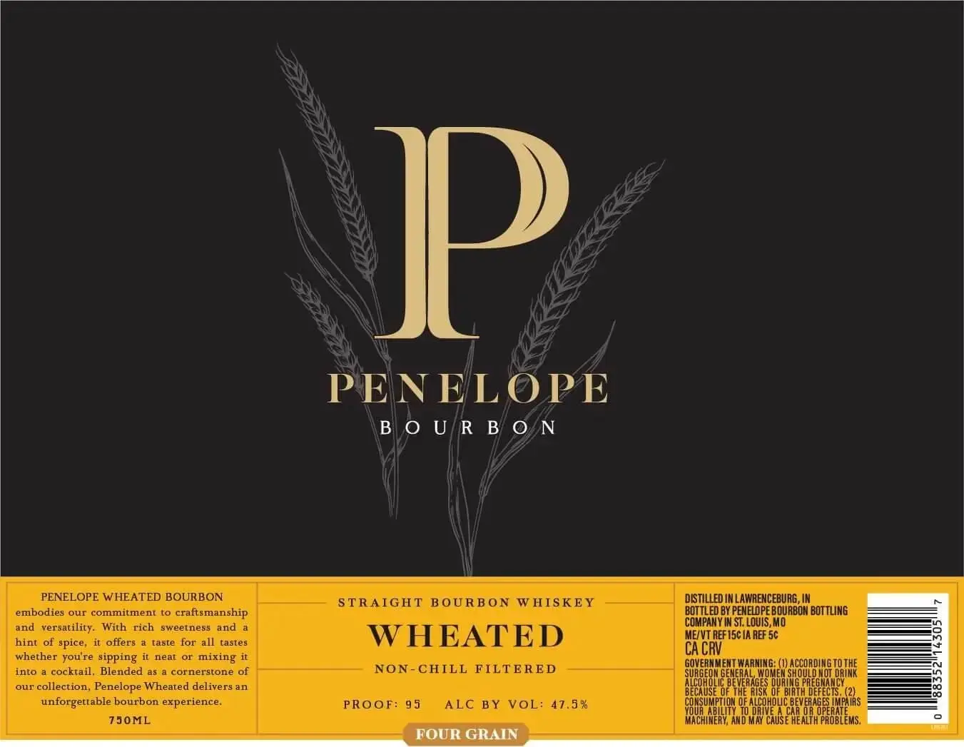 Penelope Wheated Bourbon Four Grain Straight Bourbon Whiskey - Image 2