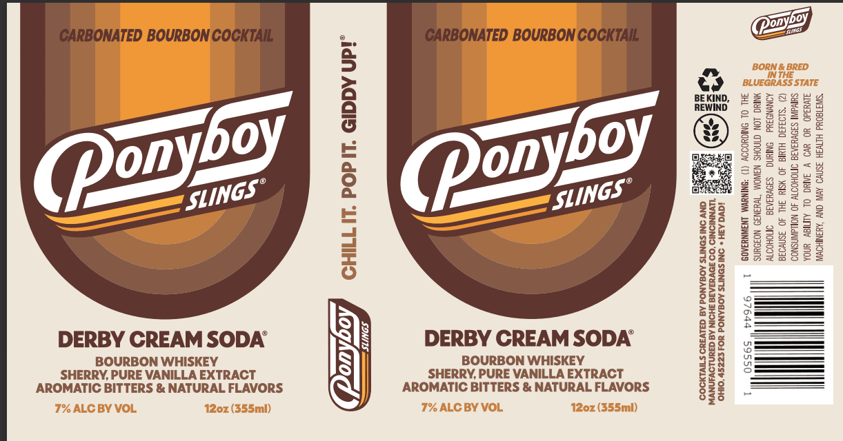 Ponyboy Slings Derby Cream Soda Bourbon Whiskey 355ml