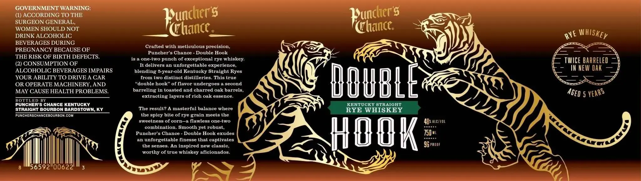 Puncher’s Chance Double Hook Kentucky Straight 5 Year Rye Whiskey