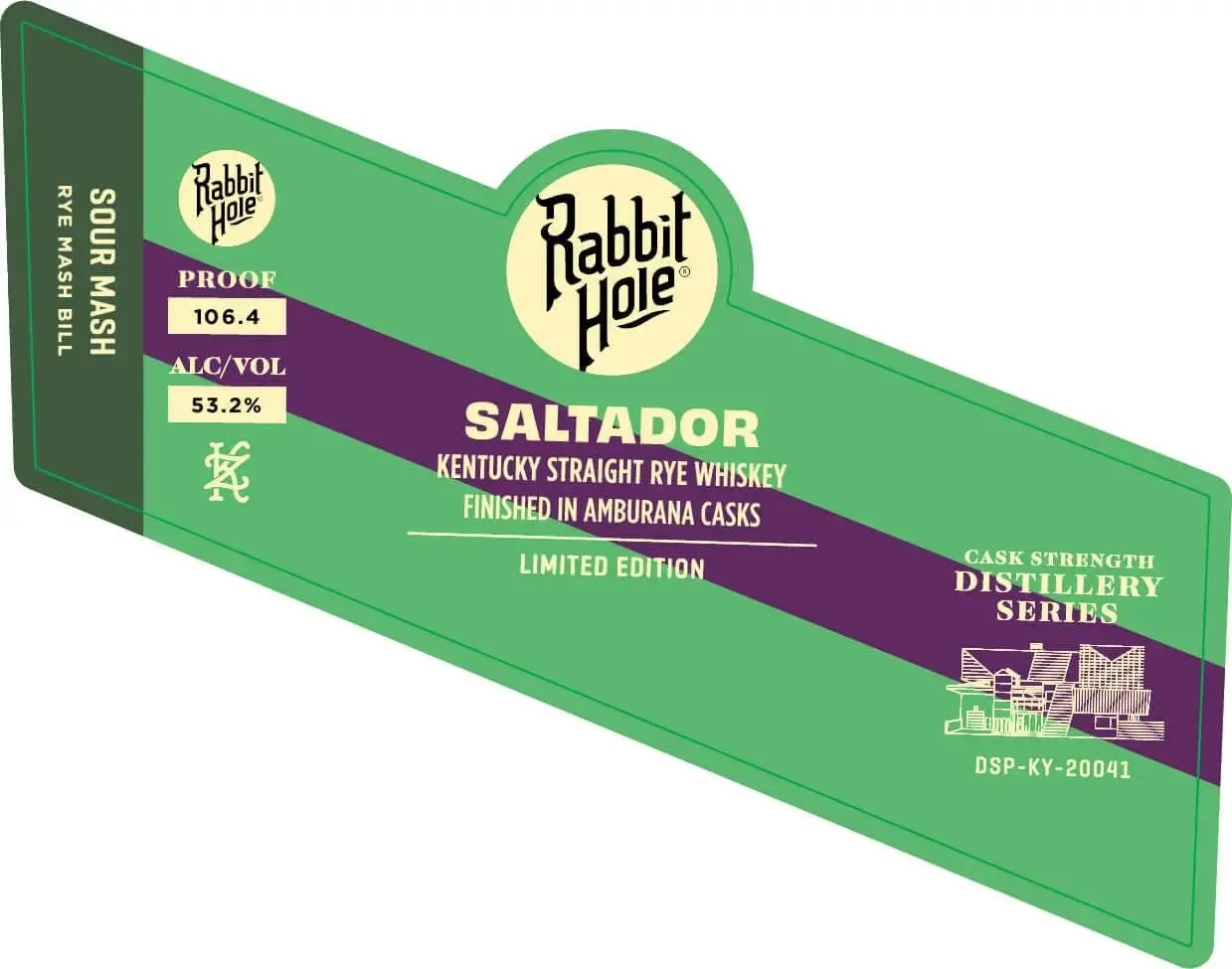 Rabbit Hole Saltador Double Barrel Amburana Cask Strength Rye
