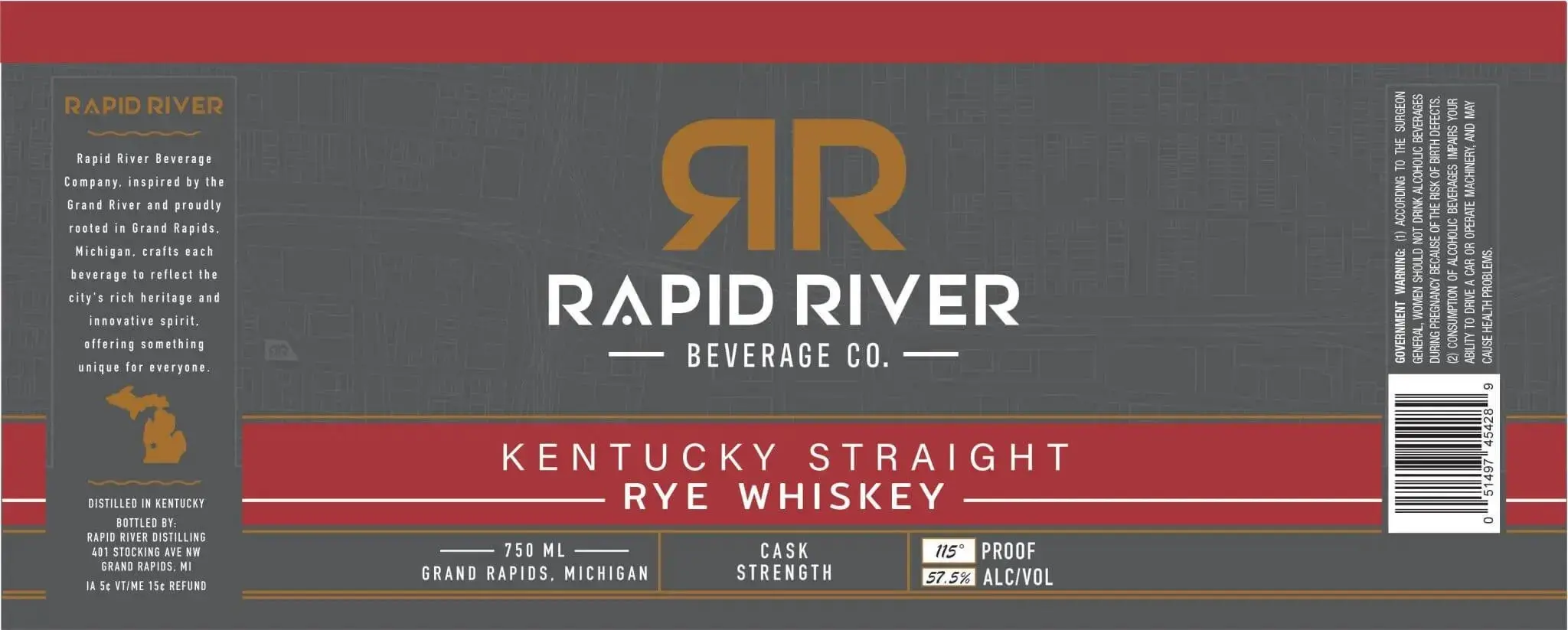 Rapid River Kentucky Straight Rye Whiskey Cask Strength