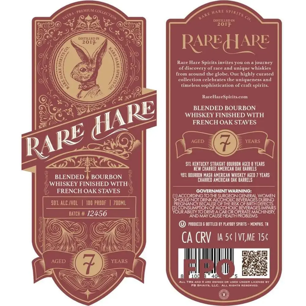 Rare Hare 7 Year Old Bourbon Finished with French Oak Staves - Image 2