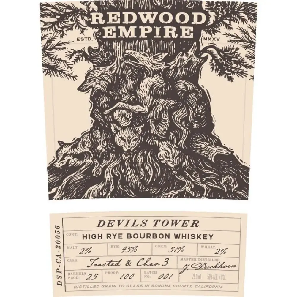 Redwood Empire Devils Tower High Rye Bourbon - Image 2