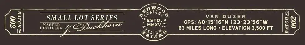 Redwood Empire Van Duzen Straight Rye Batch 2 - Image 4