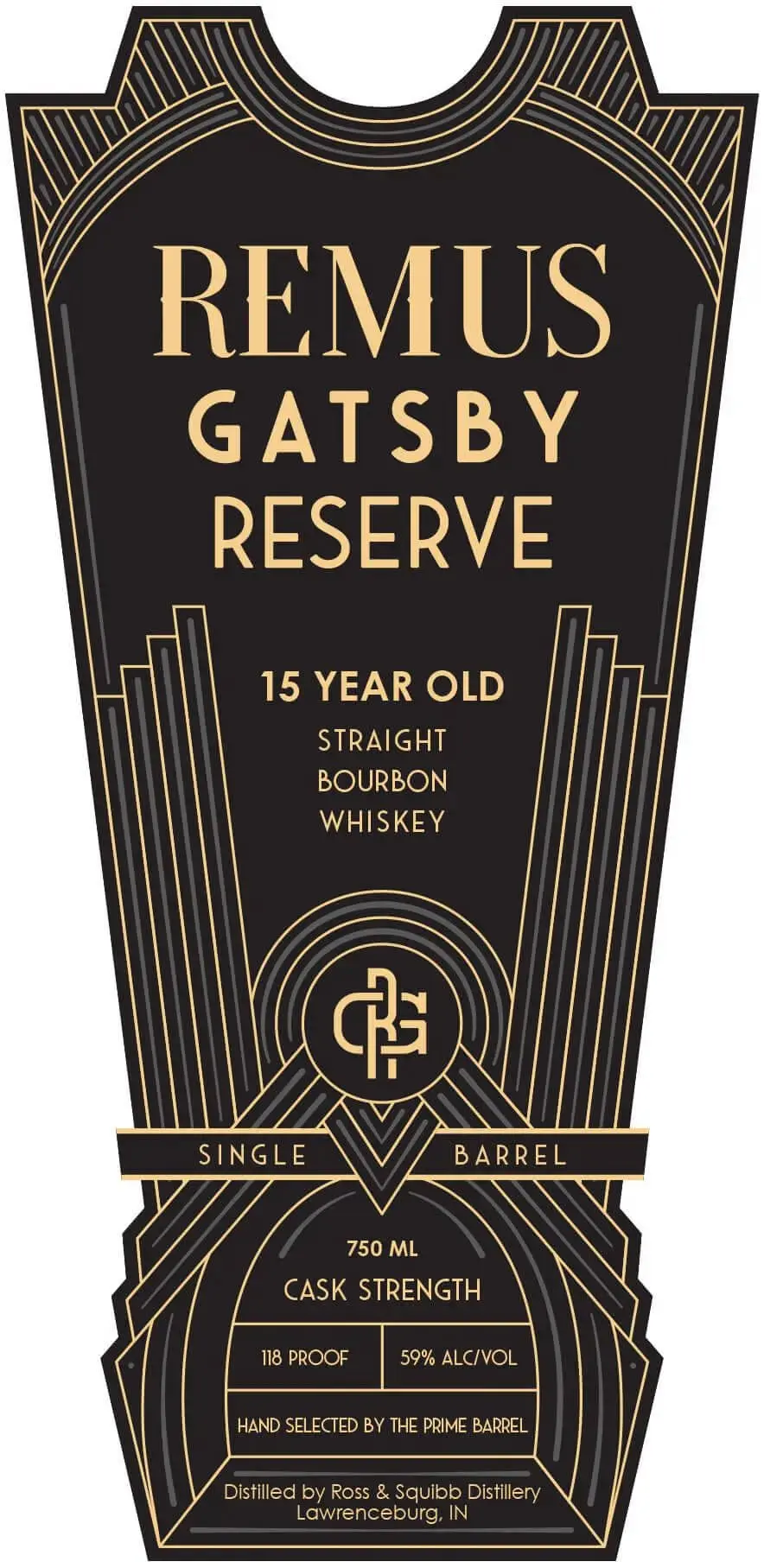 Remus Gatsby Reserve 15 Year Bourbon Single Barrel 2025