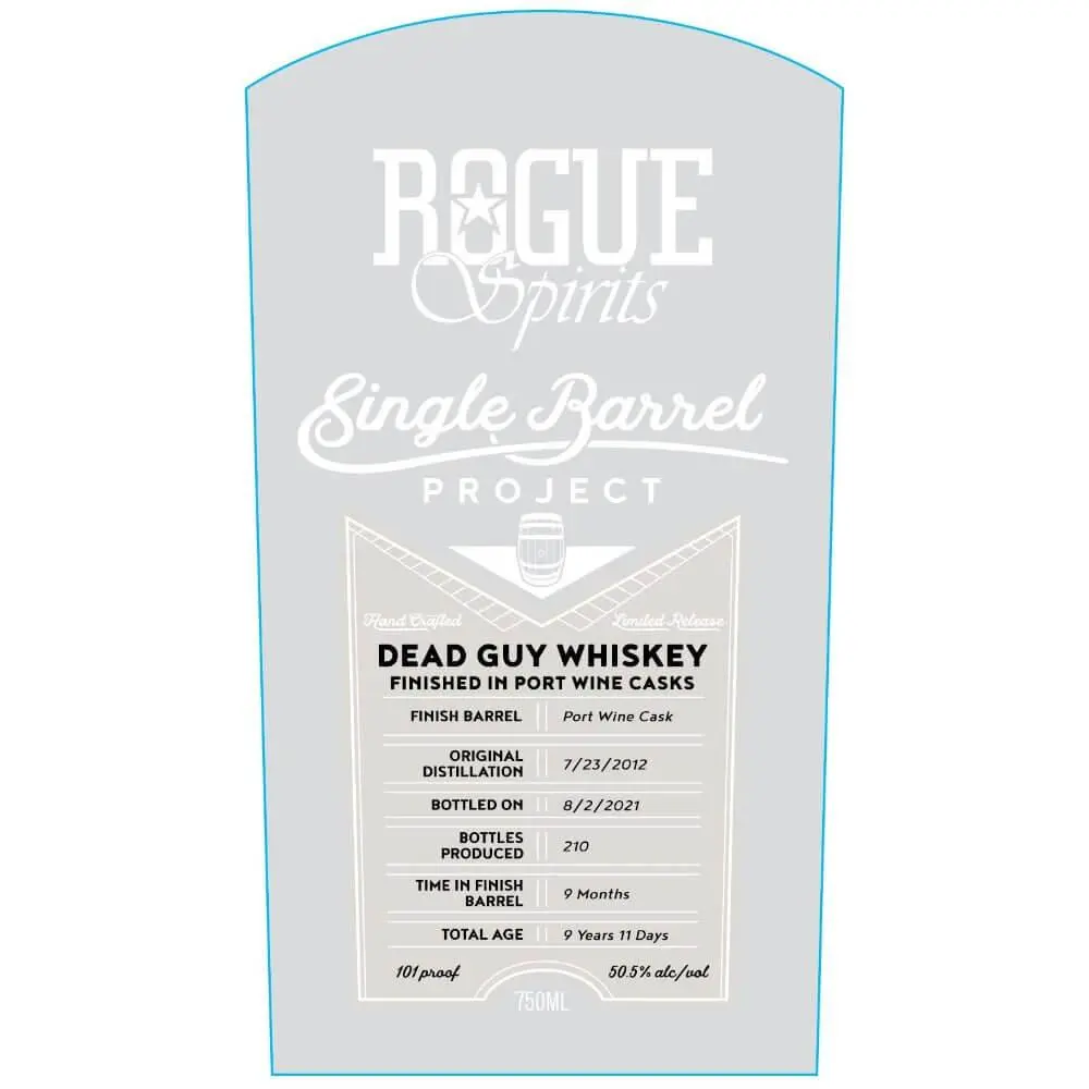 Rogue Single Barrel Project Dead Guy Whiskey Finished In Port Wine Casks