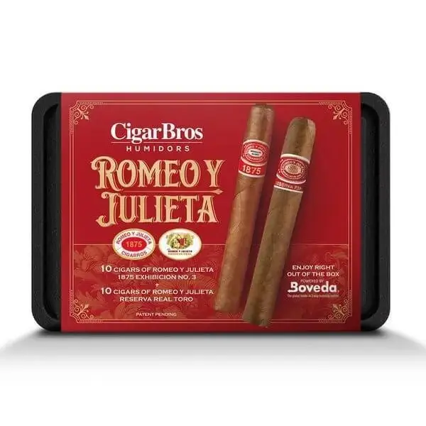 Romeo Y Julieta 20 Premium Cigars Set + Personal Humidor by CigarBros
