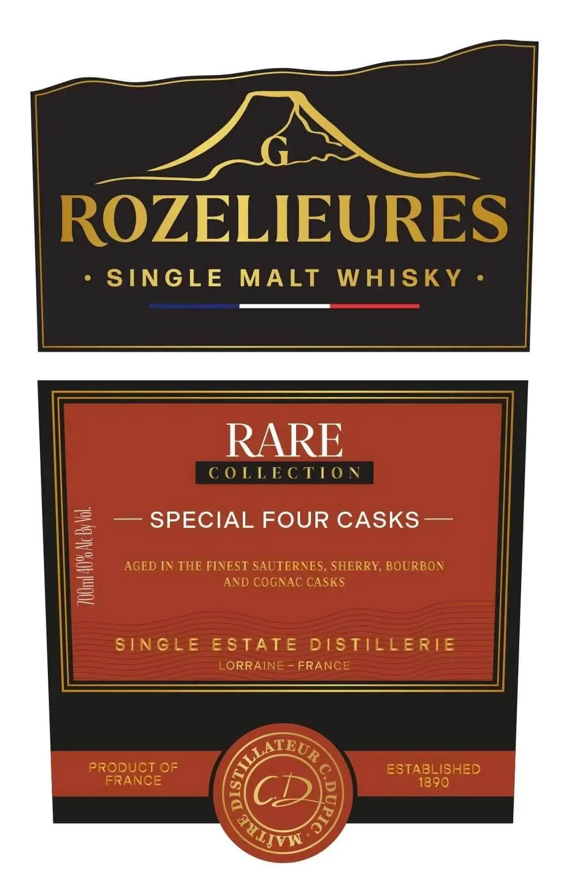 Rozelieures Rare Collection Single Malt Whisky Special Four Casks, 700ml