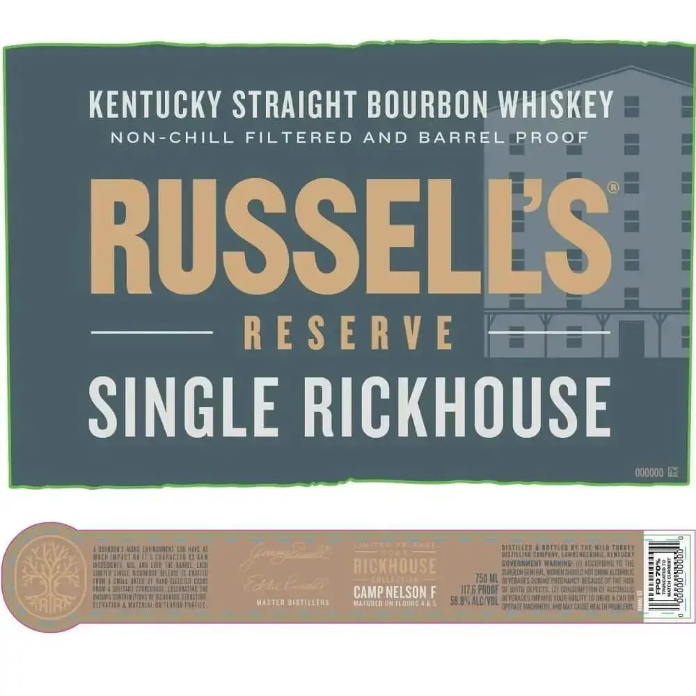 Russell’s Reserve Single Rickhouse Camp Nelson F 2023 Release - Image 2