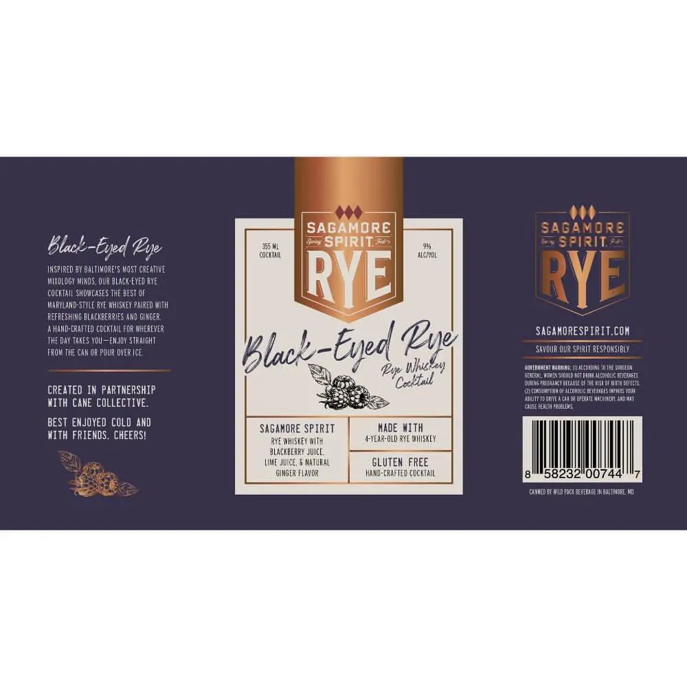 Sagamore Spirit Black-Eyed Rye Cocktail 4PK - Image 2