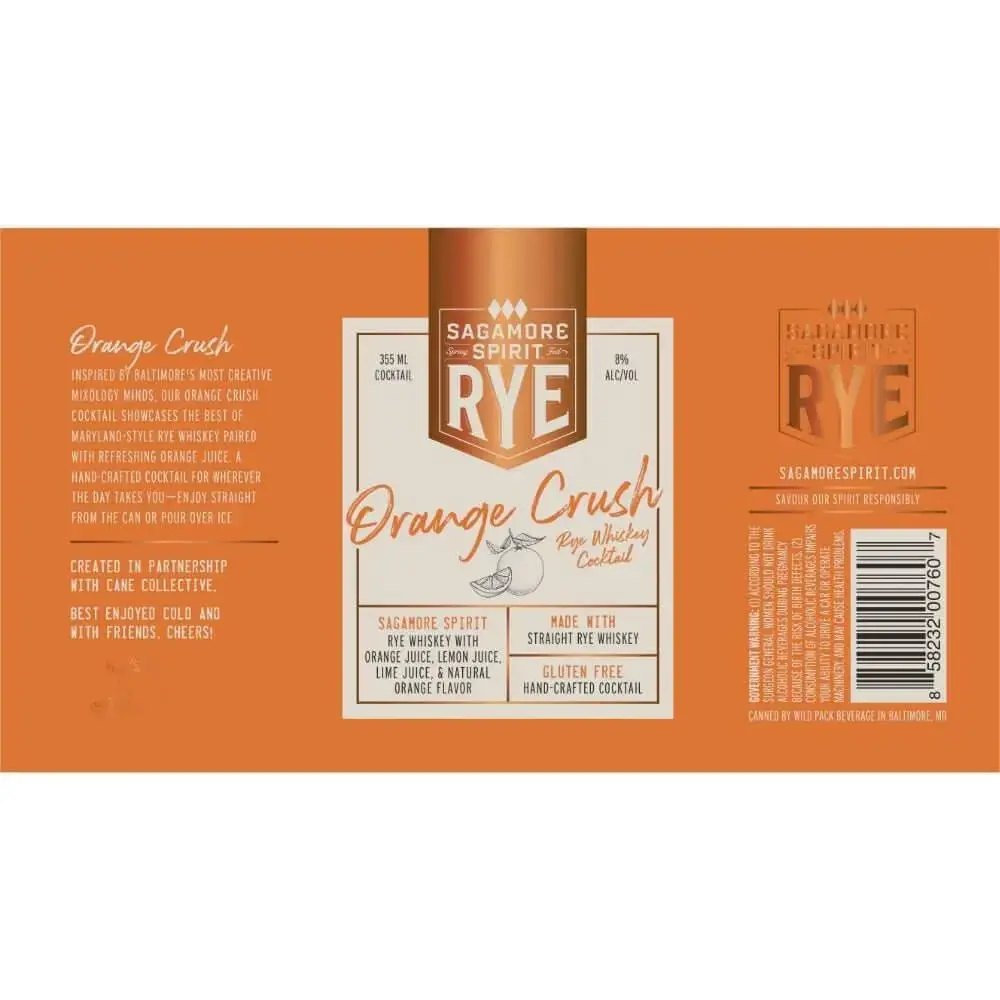 Sagamore Spirit Orange Crush Canned Cocktail 4PK - Image 2