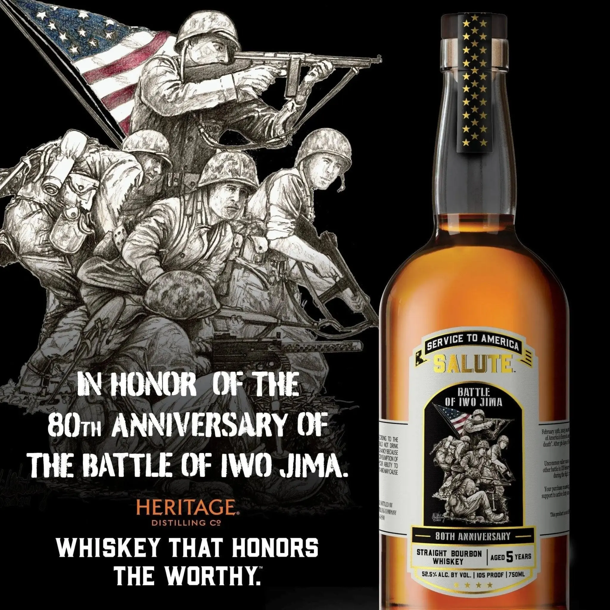 Heritage Distilling Co Service to America Salute™ Whiskey - Battle of Iwo Jima - Image 3