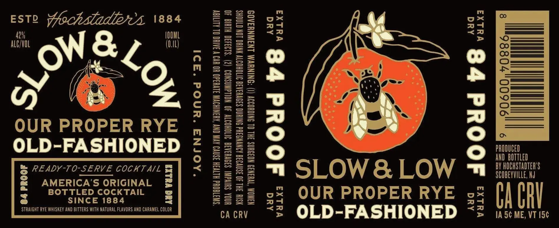 Slow & Low Proper Rye Old-Fashioned – Ready-to-Serve Cocktail