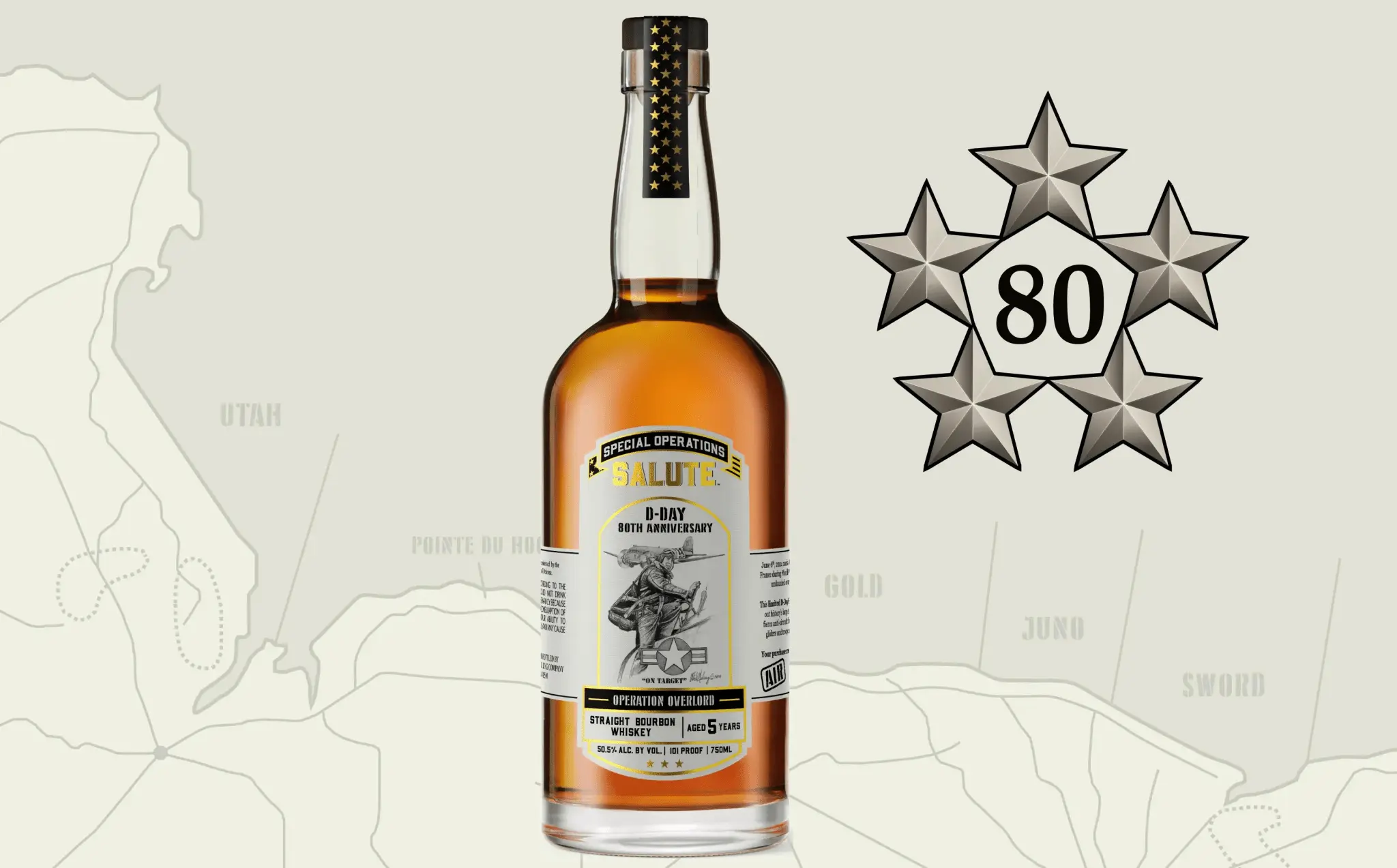 Special Operations Salute™ Whiskey - D-Day 80th Anniversary - 3 Bottle Set with Limited Edition Lithograph - Image 4