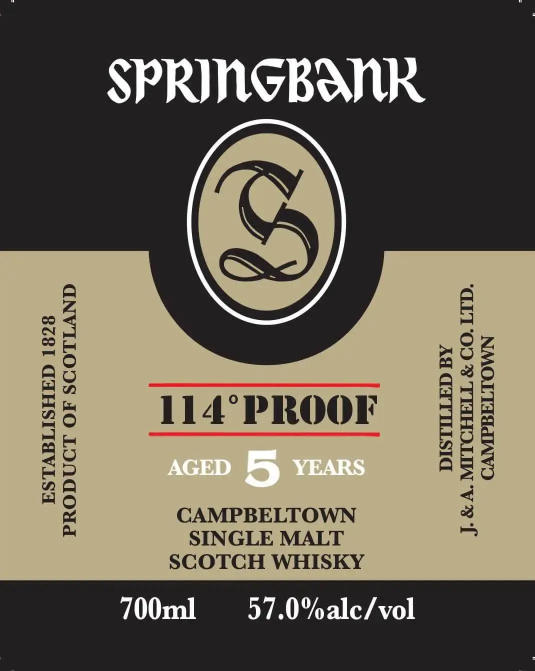 Springbank 5 Year Old Cask Strength Single Malt Scotch Whisky 700mL - Image 2