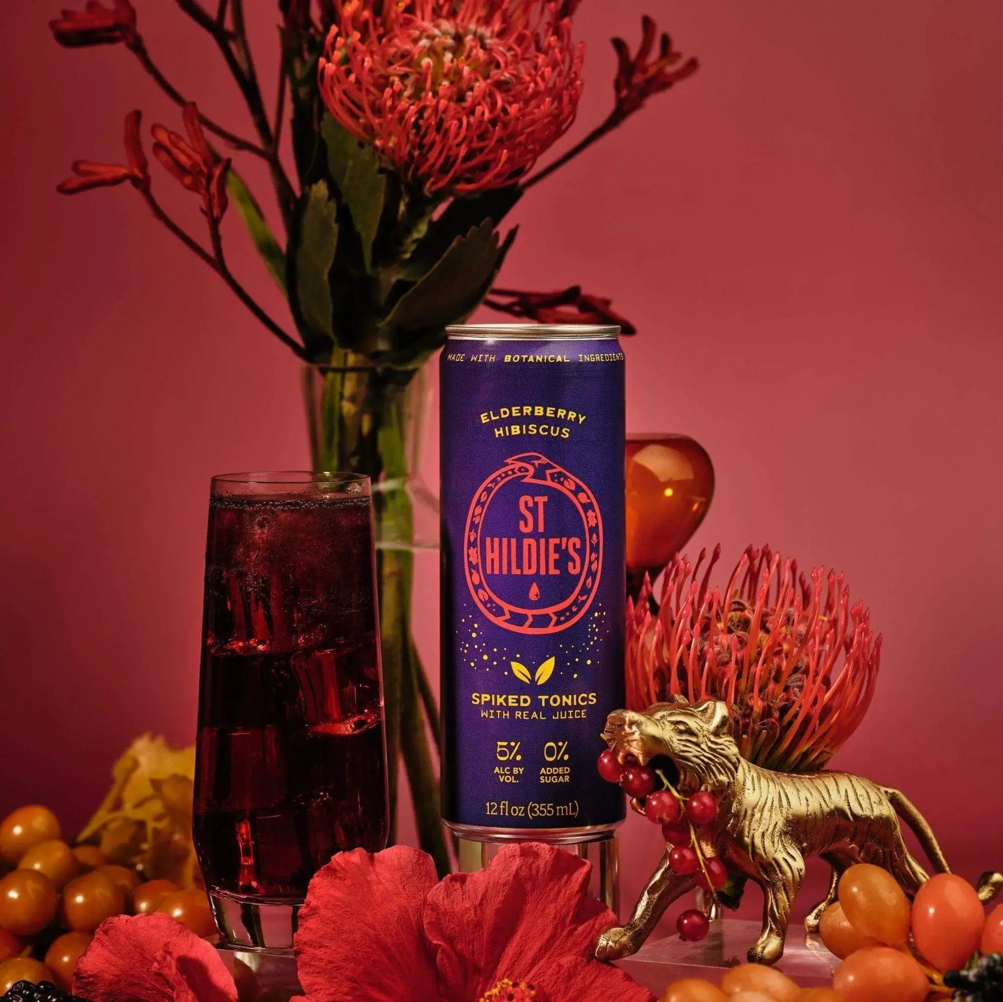 St Hildie's Elderberry Hibiscus Spiked Tonics