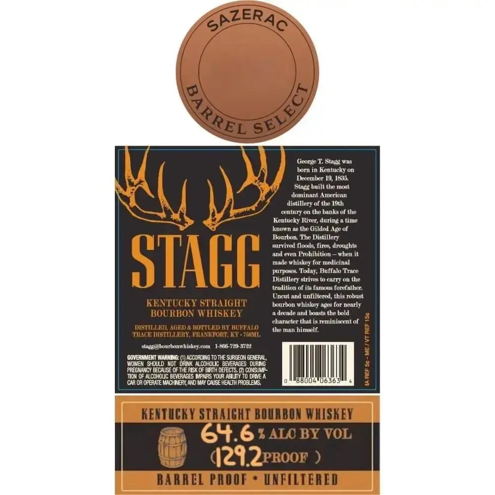 Stagg Sazerac Barrel Select 124.0 Proof - Image 2