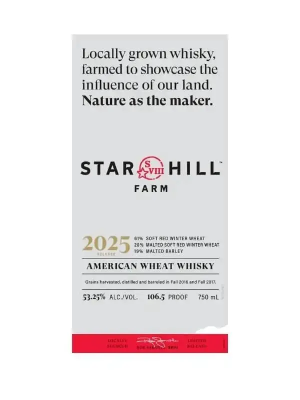 Star Hill Farm American Wheat Whisky 2025 Release - Image 2