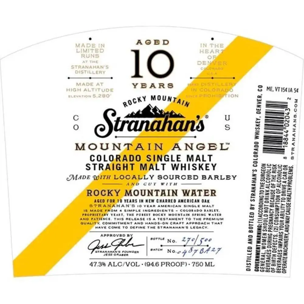Stranahan’s Mountain Angel 10 Year Old Whiskey - Image 2