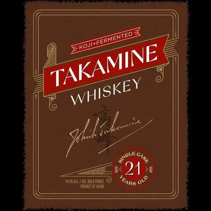 Takamine Koji Fermented Single Cask Whiskey Aged 21 Years
